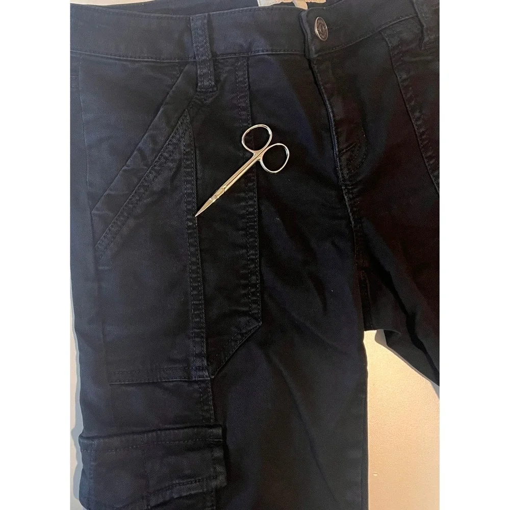 Joie Okana Black Cargo Jeans Stretch Tapered‎ Casual Gorpcore Cigarette  Emo 26